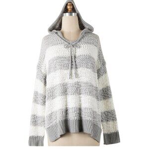 104 Live $20. Start  NWT Miracle Popcorn Hoodie Sweater in Grey & White M/L